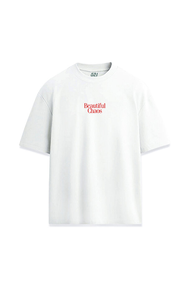 Beautiful Chaos Written Design Printed Unisex T-Shirt