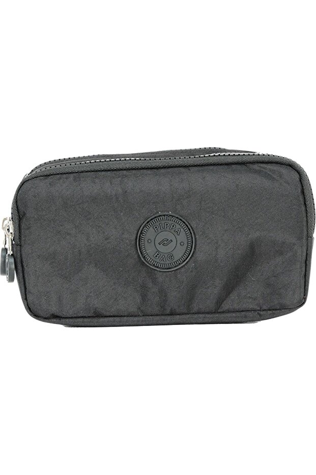 Yogi Two-Eyed Boy Dark Gray Crinkle Fabric Pencil Bag/Pencil Holder - Kk975-5