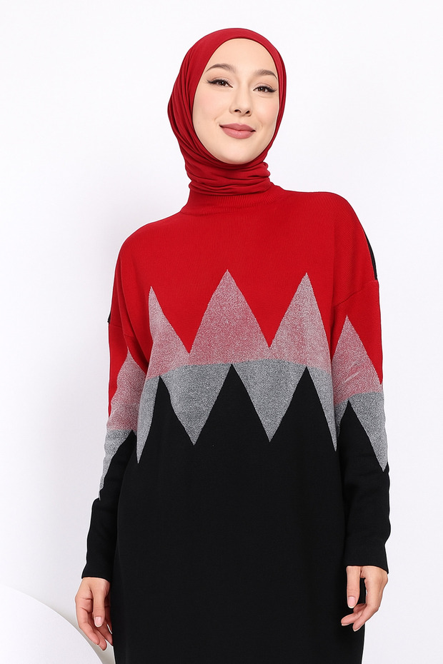 تونيك لامع بنمط متعرج - 1