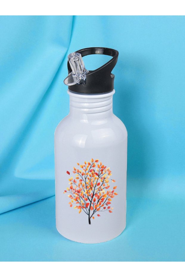 Autumn Printed Water Bottle 600 ml - Sports Bottle, Large Water Bottle, Sports Bottle, Sports Bottles