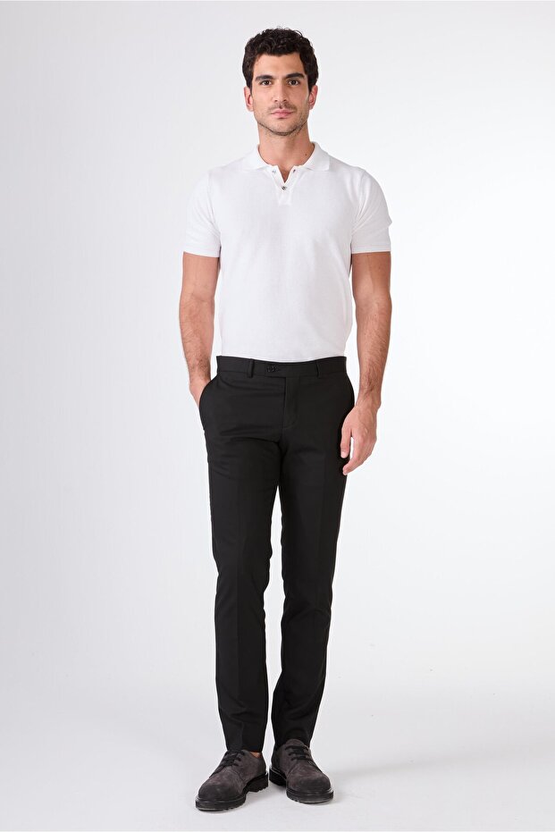 Men's Slim Fit Black Trousers
