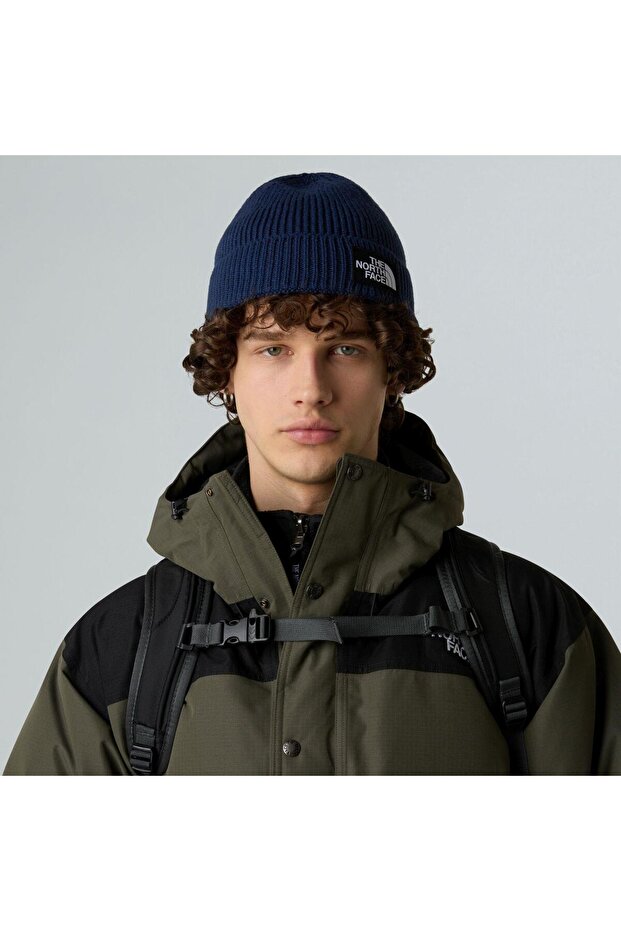 قبعة TNF Logo Box Cuffed للجنسين NF0A8CHE8K21 أزرق داكن-STD