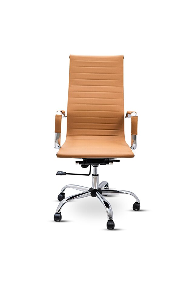 Scaun de birou executiv, confortabil, pivotant, ergonomic, cu spătar înalt, înălțime reglabilă - 4