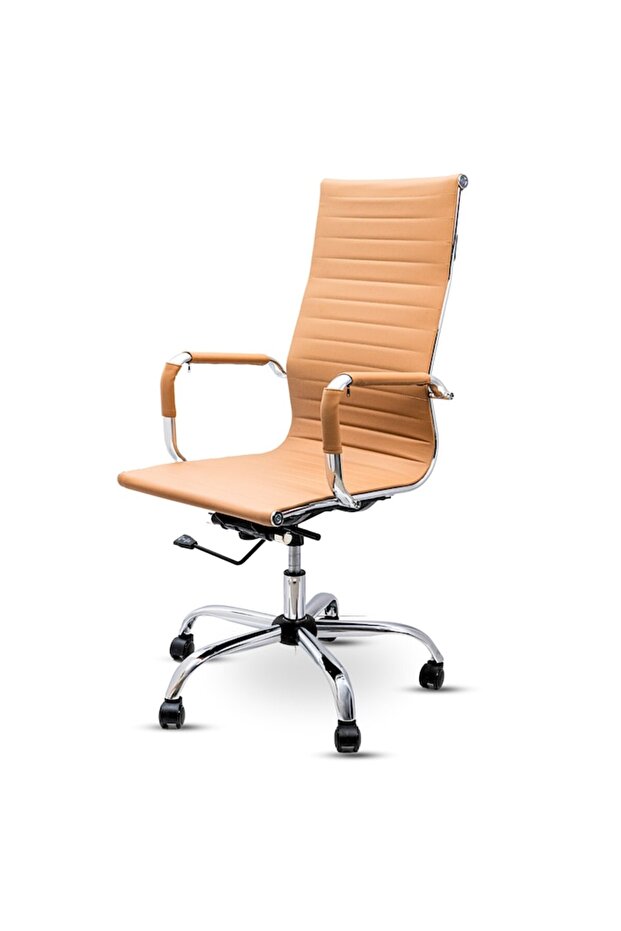 Scaun de birou executiv, confortabil, pivotant, ergonomic, cu spătar înalt, înălțime reglabilă - 3