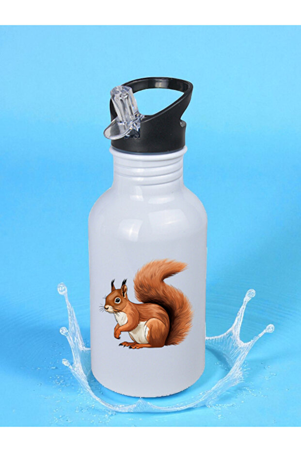 Squirrel Flask Water Bottle 600 ml - Children's Water Bottle, Children's Water Flask