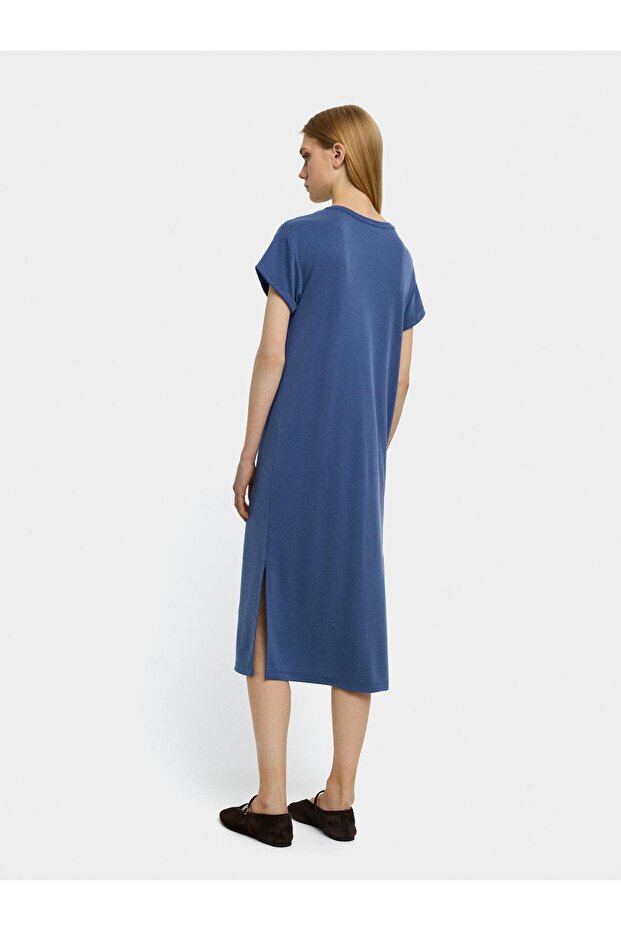 Düz Midi Elbise - 3