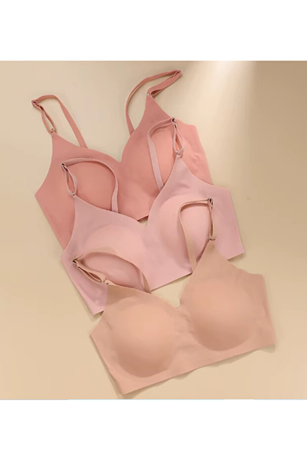 Laser Cut Removable Pad Adjustable Strap Comfortable Bra - 8