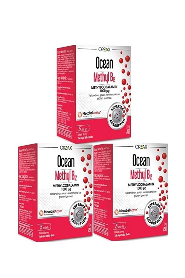 Methyl B12 1000 Mcg Methylcobalamin 5 ml 3 Adet - 1