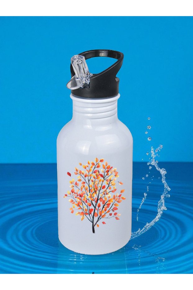 Autumn Printed Water Bottle 600 ml - Girl's Water Bottle, Girls' Water Bottles