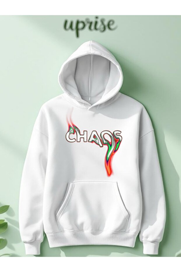 Chaos Printed Cotton 3 Thread Oversize Sweatshirt