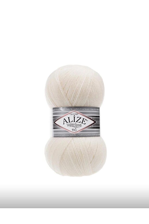 (3 Pcs)Superlana Crochet 62 Light Cream Hand Knitting Yarn 100 Gr