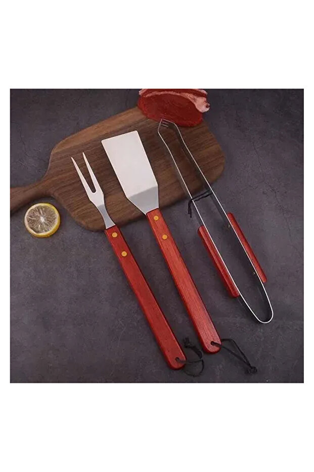 BBQ Utensils Set 3 Piece,Spatula,Tong,Fork,Grill Utensils,BB2769