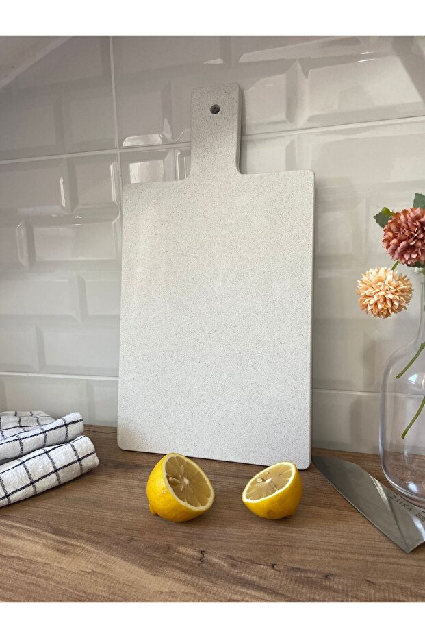 لوح تقطيع من الرخام الكوارتز مقاوم للبقع بنمط منقط - 1