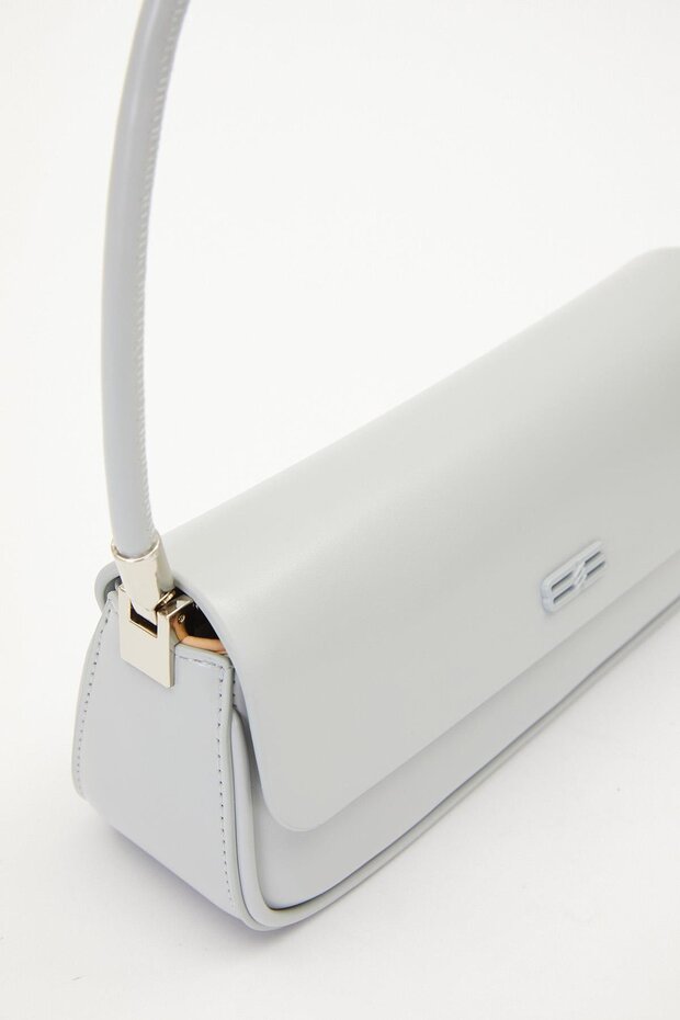 Gray Long Strap Shoulder Bag - 2