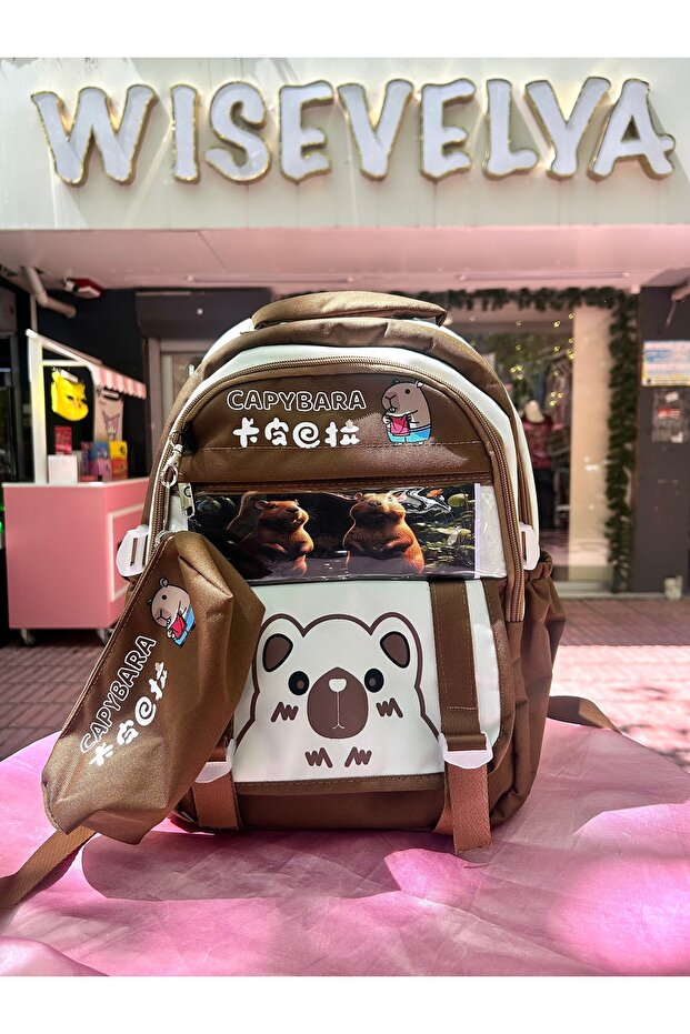 Brown Capybara Backpack - 1