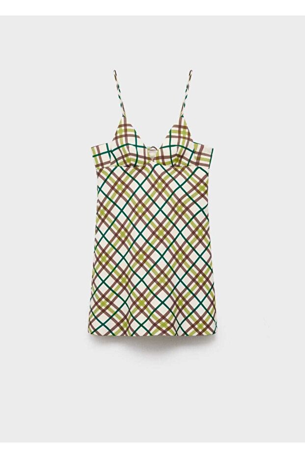 Kareli kısa elbise - 3