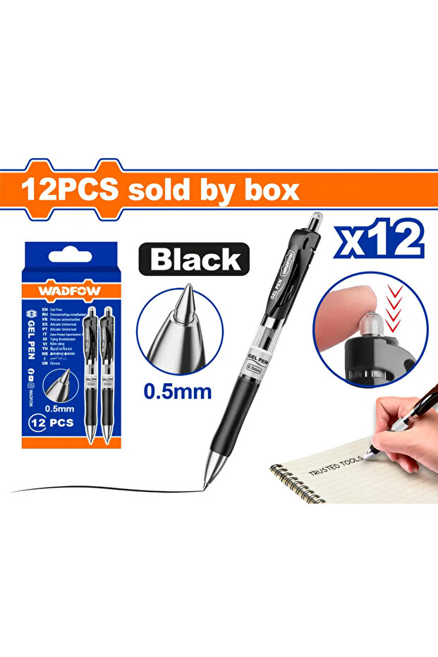 Black Ink Pen Box (12 Pieces) WAK2501