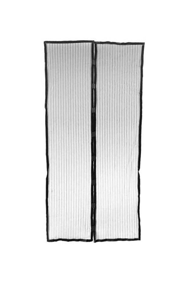 Magic Mesh 2-Piece Magnetic Mesh Curtain Black 210×49.5cm