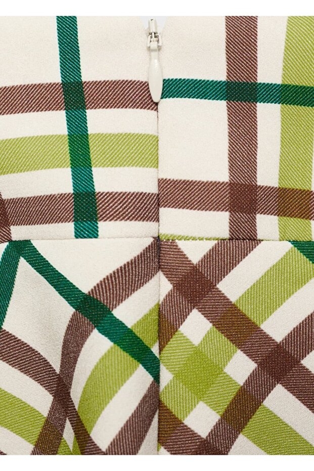 Kareli kısa elbise - 5