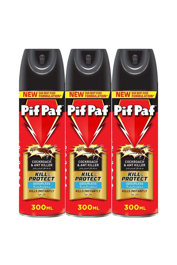 Pif Paf Cockroach And Ant Killer Spray With Best Ever Formulation 3 x 300ml