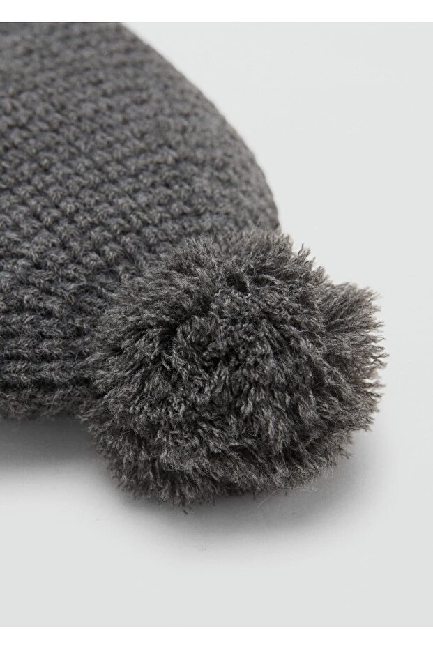 Ponponlu triko şapka - 4