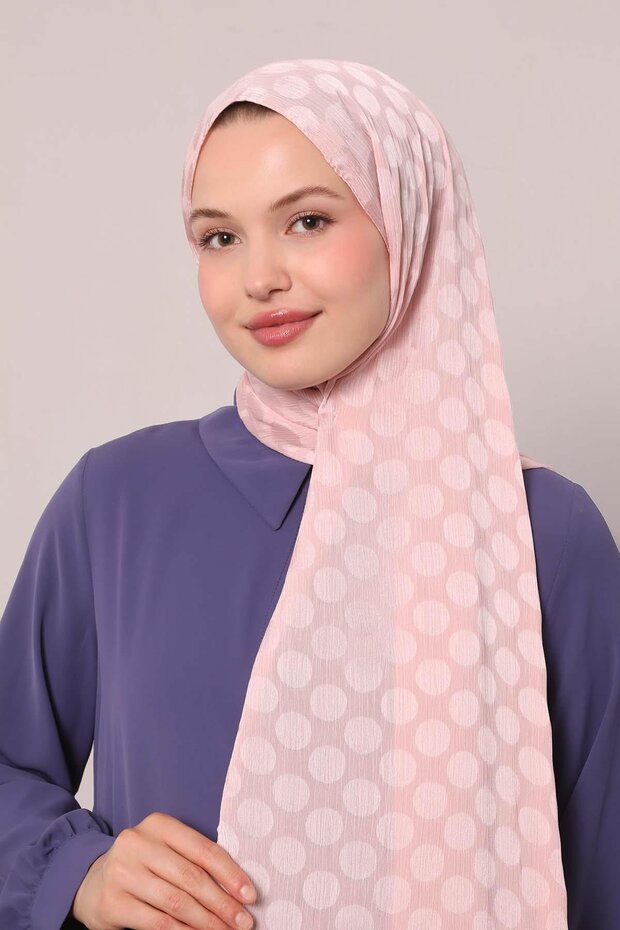 Powder Speckled Patterned Jacquard Capri Shawl