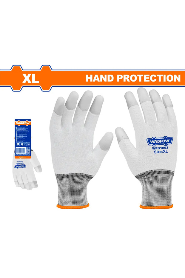 Cotton Work Gloves (White/Grey) — WPG1803