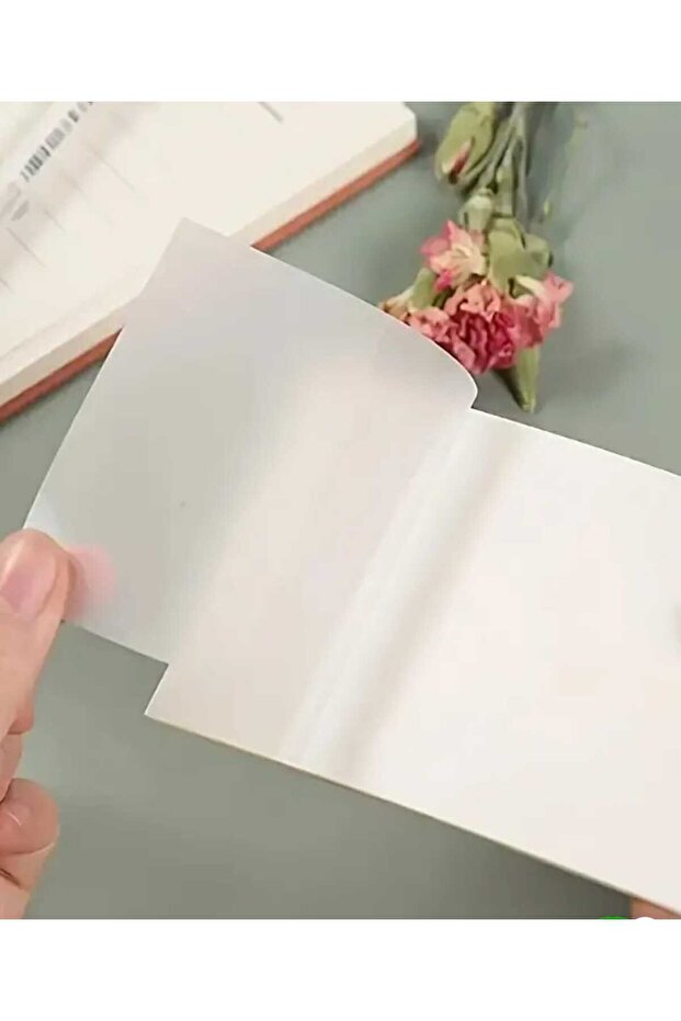 (50 Sheets) Transparent Sticky Note Paper, Write-Draw Note Paper, Transparent Memo Pad - 5