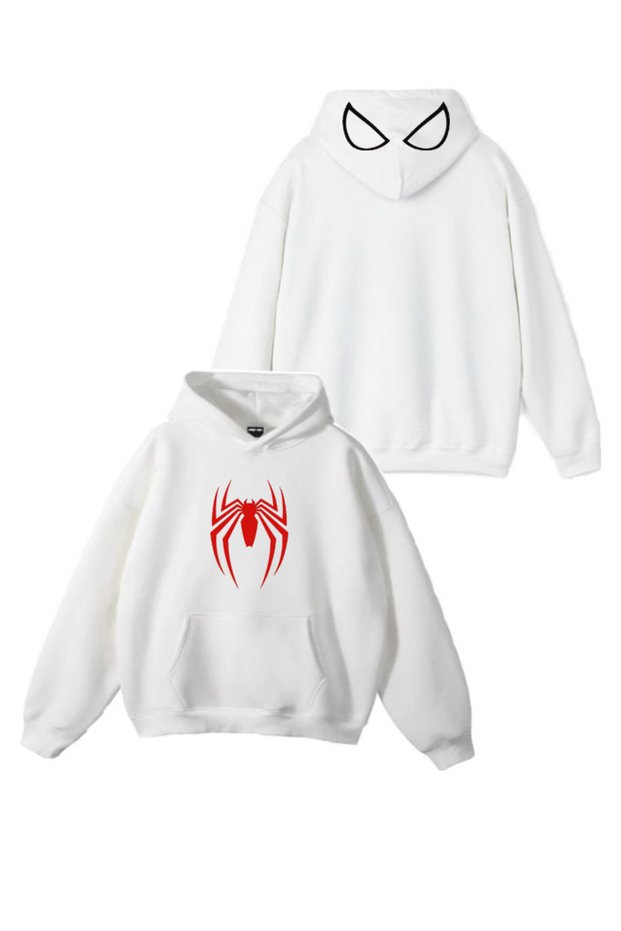 New Season Printed 3 Thread Cotton Hooded Sweatshirt Sebesta Fashion