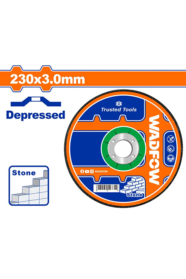 ديسك قص حجر 230 مم (9") × 3.0 مم – WAC222303