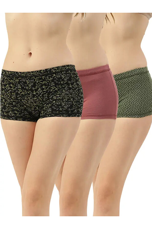 Pack of 3 - Printed Cotton Boyshorts