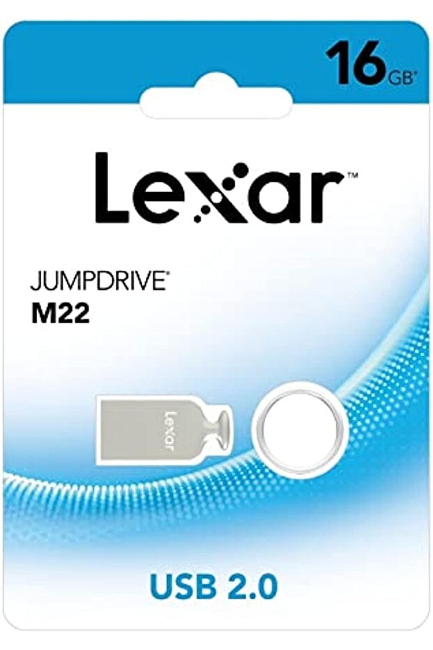 محرك أقراص فلاش USB JumpDrive M22 سعة 16 جيجابايت، فضي