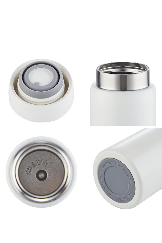 Mini Termos Paslanmaz Çelik Su Termos, Sıcak Ve Soğuk İçecekler İçin Vakum Termos 200 ml - 7