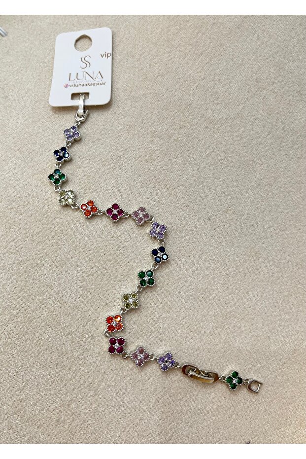 Taşlı Yonca Bileklik - 2