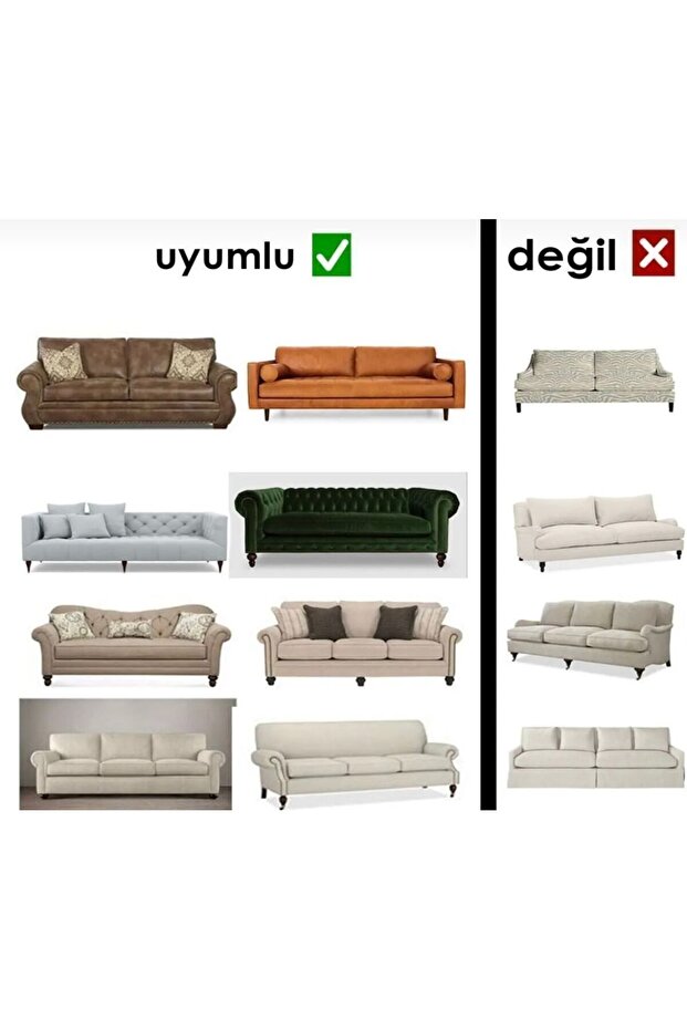 Kadife Geçirmeli Koltuk Örtü Seti 3+3 - 4