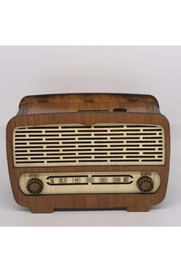 Rustik Ahşap Radyo Kumbara - 1