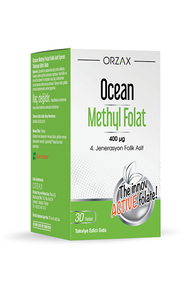 Orzax Methyl Folat Folik Asit 30 Tablet - 1