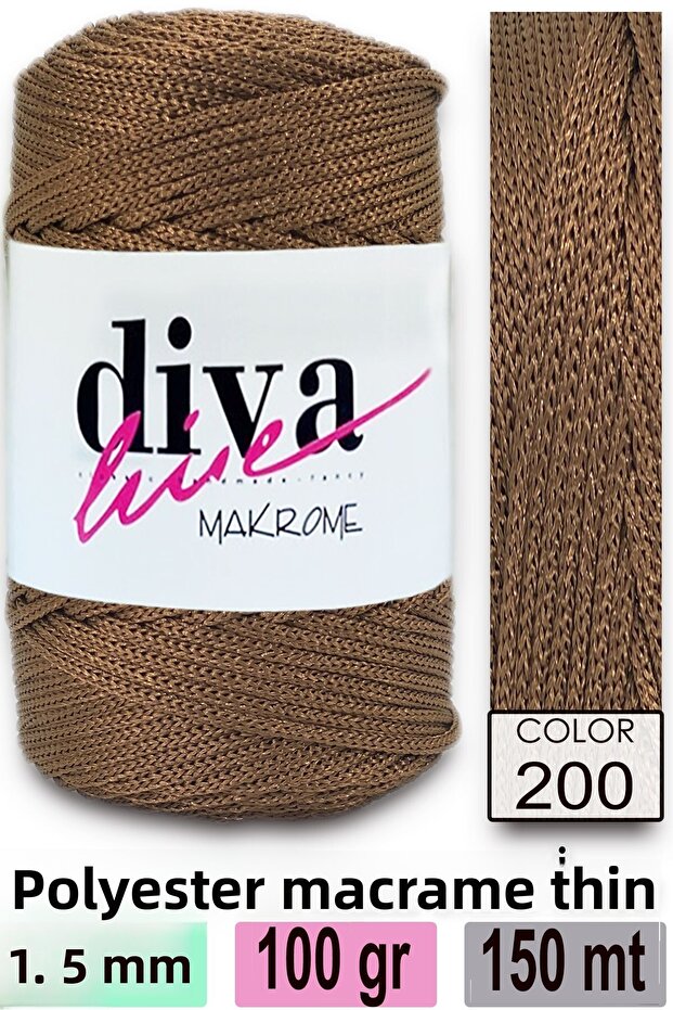 Diva Macrame Ipi 200 Tobacco