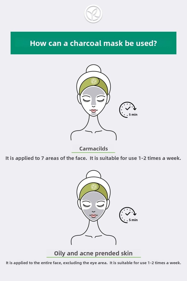 Anti-Blackhead Herbal Charcoal Mask - Pure Menthe, 75ml, Prone Skin - 8