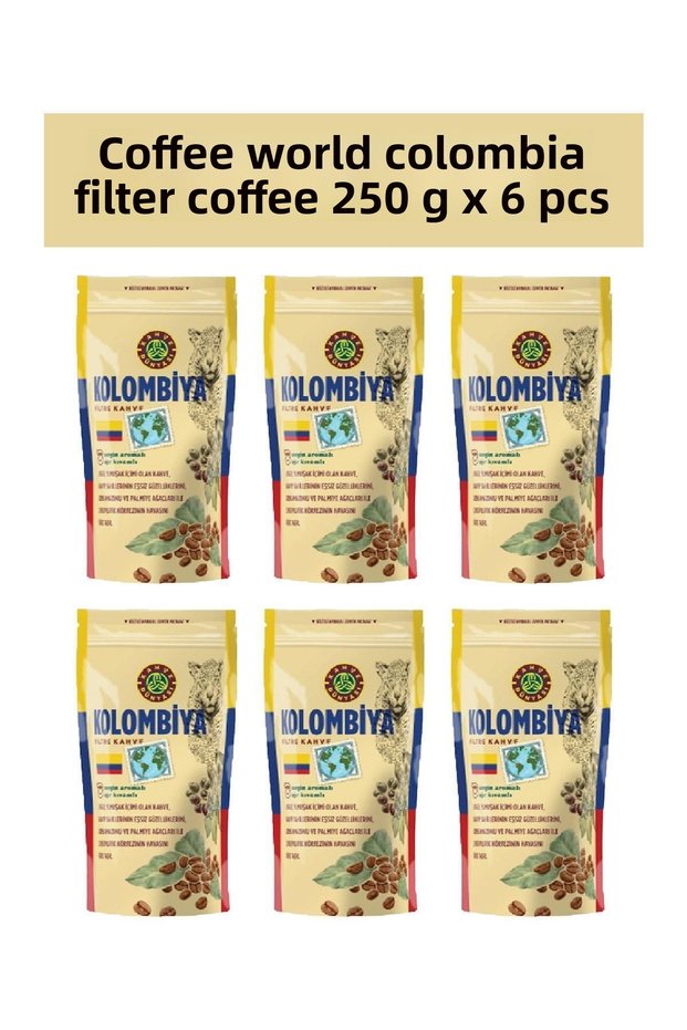 Coffee World Colombia Filter Coffee 250 Gr X 6 Pieces