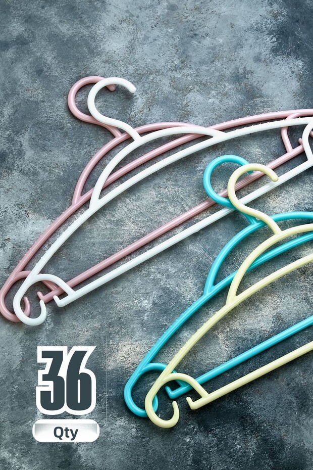 36 قطعة من شماعات الملابس من جالاكسي - ألوان متنوعة