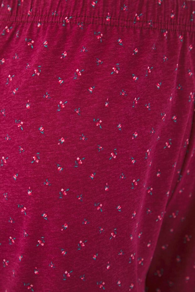 Bordo 3'lü 100% Pamuk Süprem Örme Pijama Altı TBBSS25IA00006 - 13