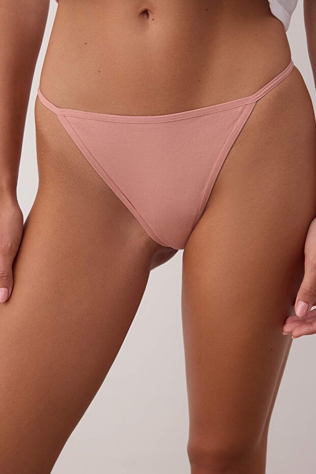 Çok Renkli 7'li Paket Pamuklu Esnek Tanga Örme Külot THMAW26KU00012 - 4