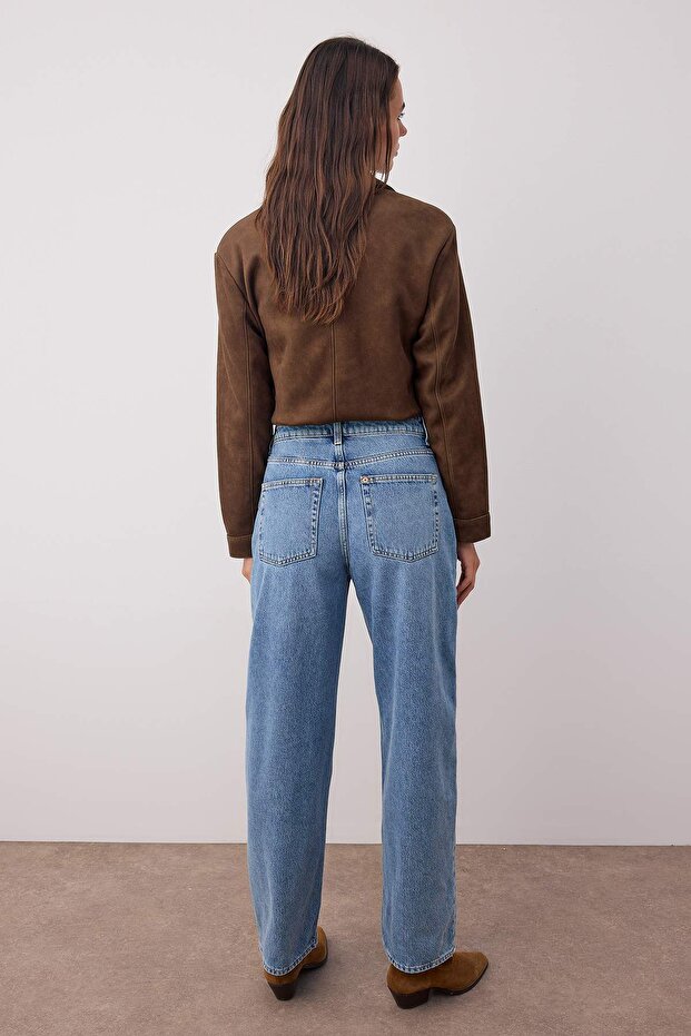 Mavi Yüksek Bel Loose Baggy Jeans TWOAW26JE00188 - 4