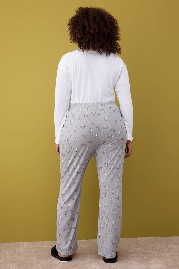 Szare, wielokolorowe spodnie piżamowe w zestawie 2 sztuki TBBAW26IA00003 - 4