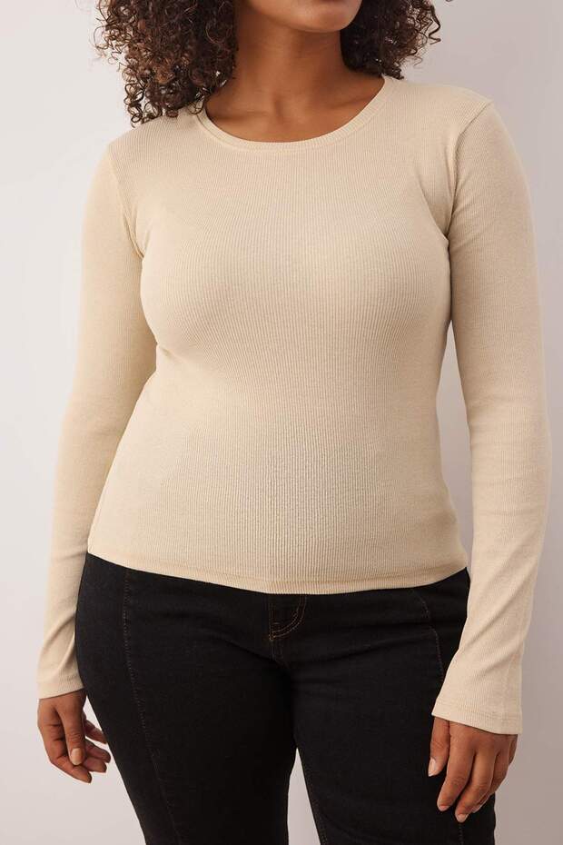 Braun-beige 2er-Pack Camisole-Strickbluse in Übergröße TBBAW26AF00055 - 5