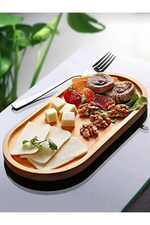 1 Pcs 25 cm Wooden Oil Pot Base, Snack Bowl - Coffee Bowl - Breakfast Multi-Purpose Presentation Plate