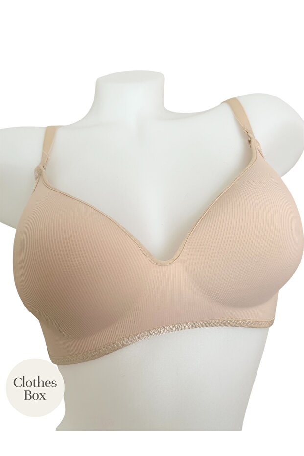 No Padding Empty Cap No Underwire Soft Bra - 5