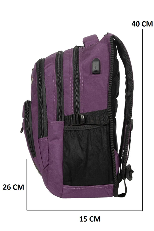 2236 Model - School Backpack, Purple - 2