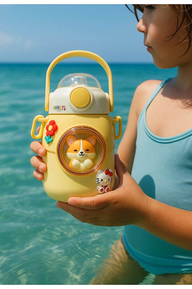 700ml 316 Removable Terrace Portable Water Protector / Flask / Thermos Yellow